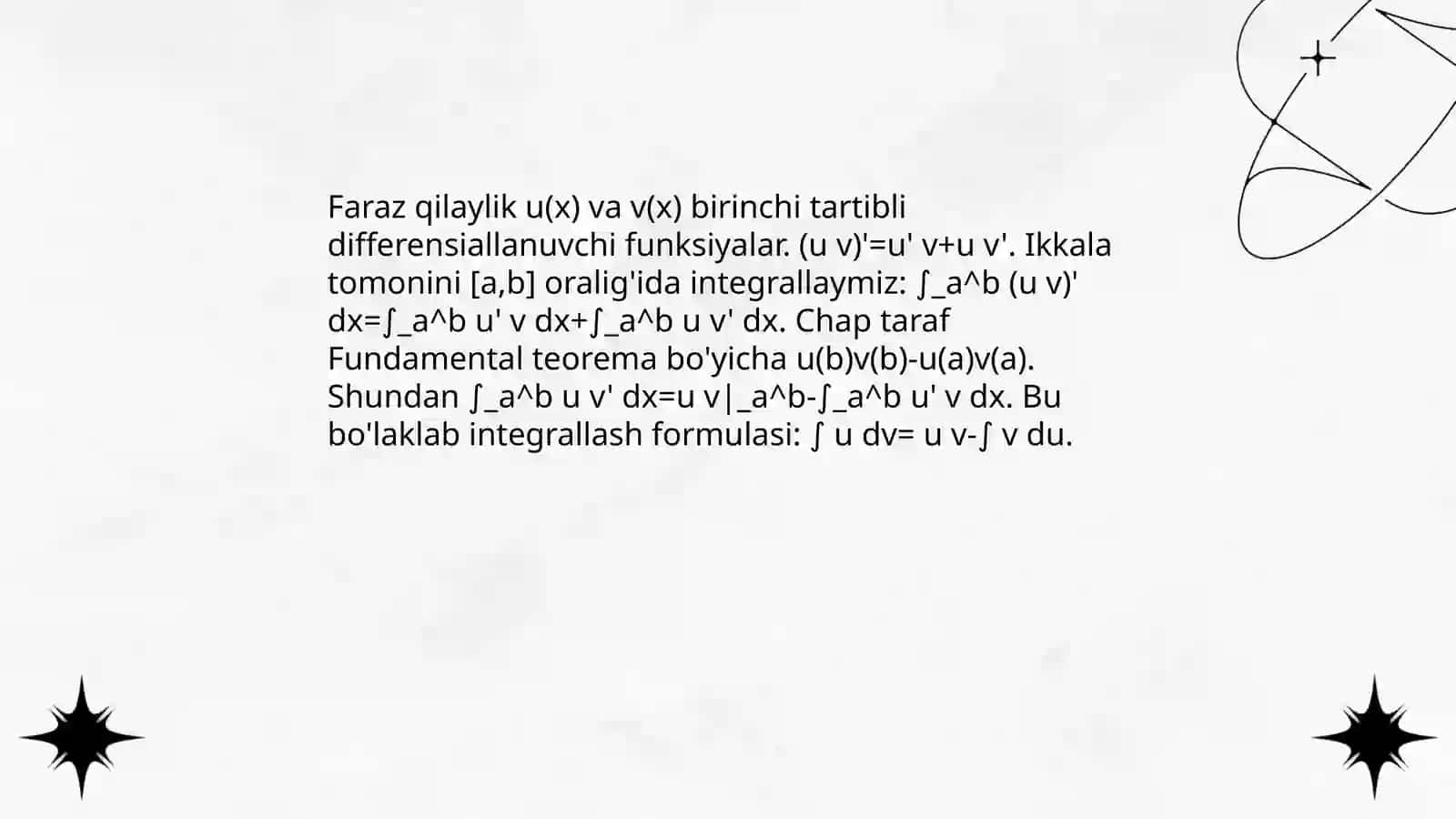 Bo'laklab integrallash 4