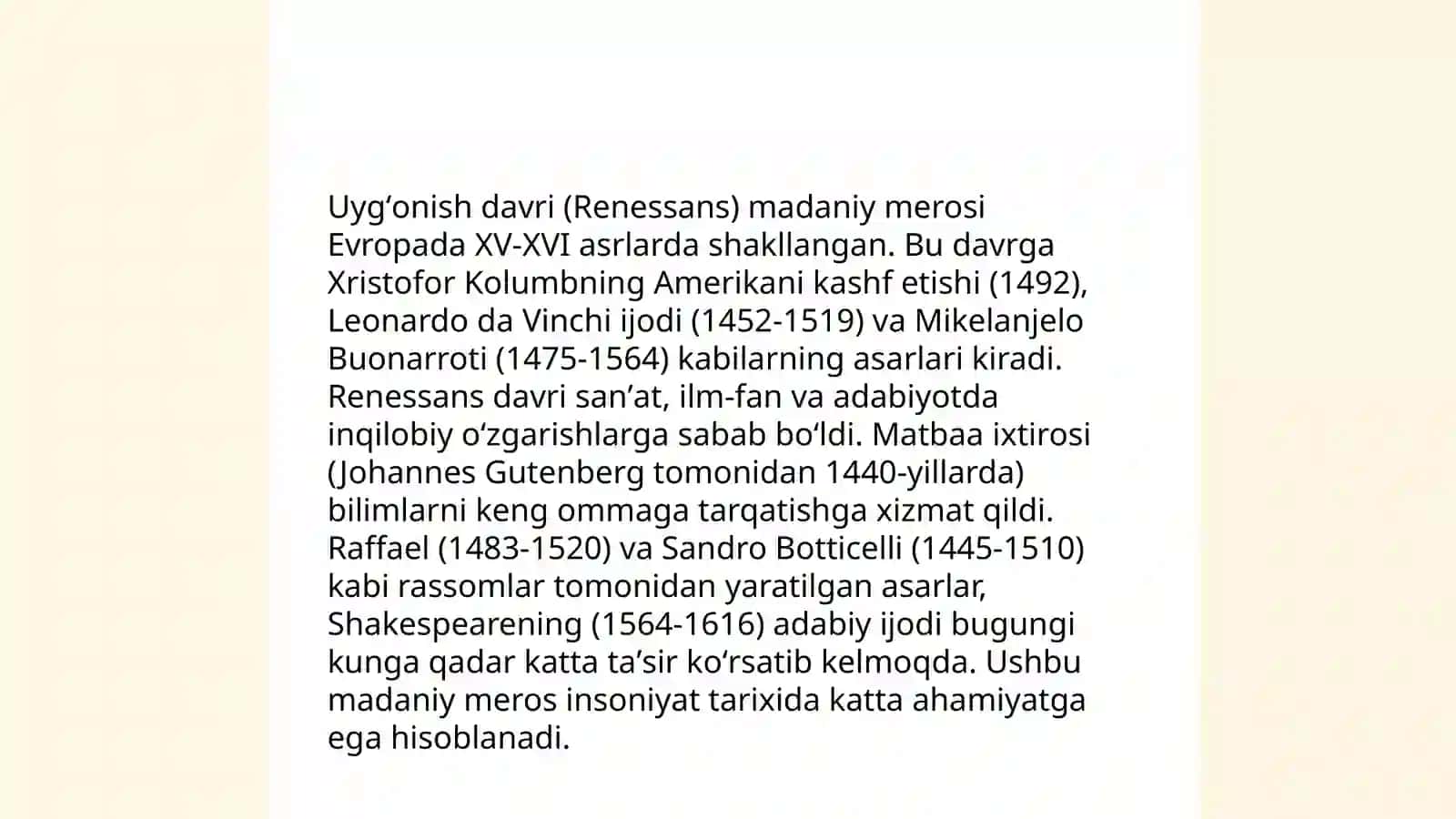 Uygʻonish davri va uning sabablari 4