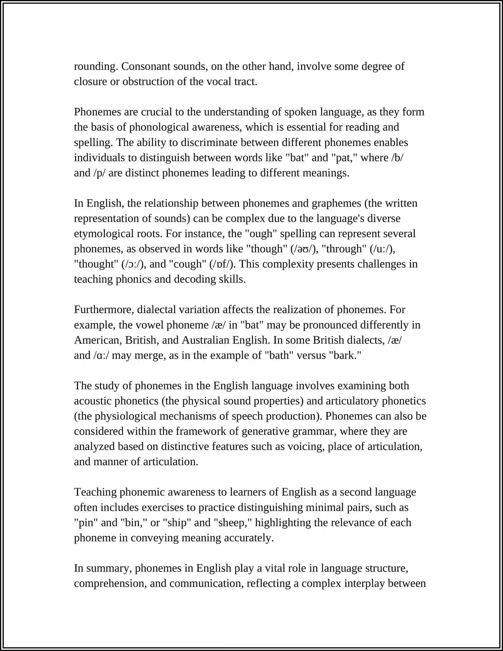 Classification of Speech Sounds 4