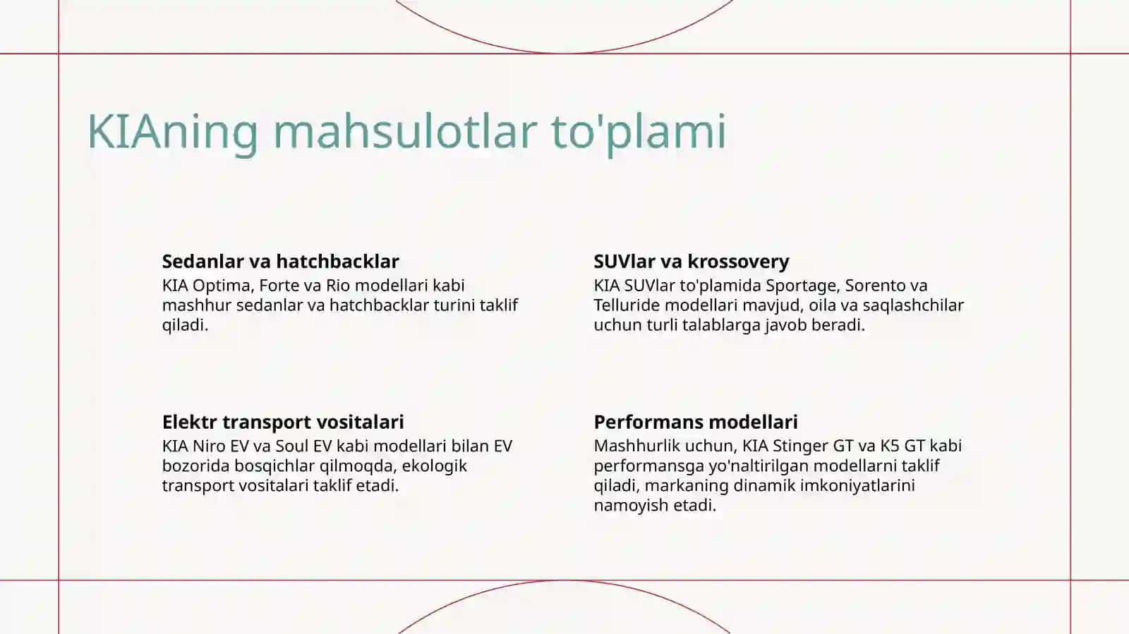 KIA avtomobil kompaniyasining tarixi 4