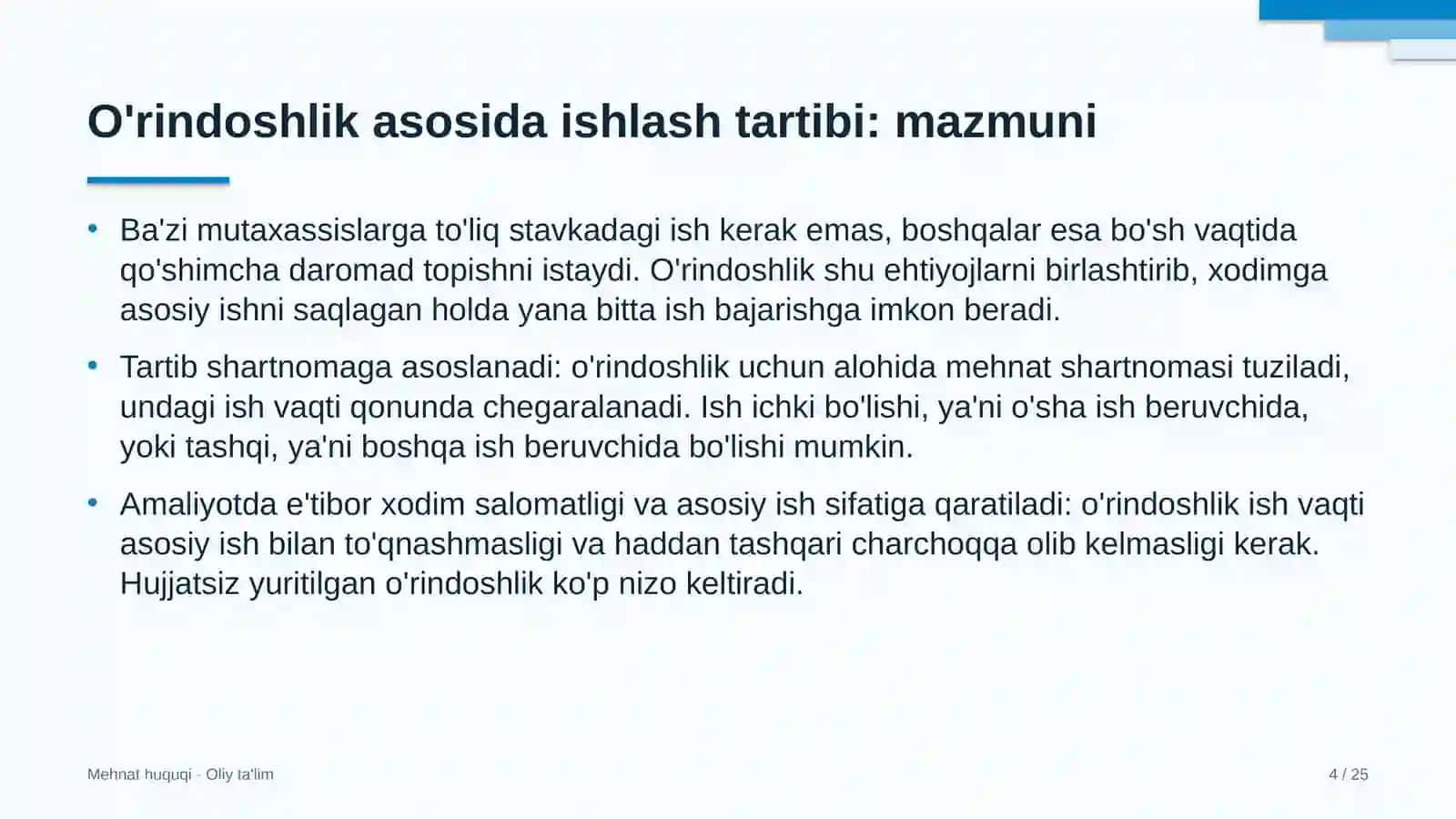 Adliya organlarida o'rindoshlik asosida ishlash tartibi 4