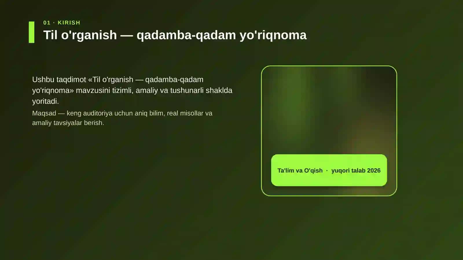 Til o'rganish — qadamba-qadam yo'riqnoma 4