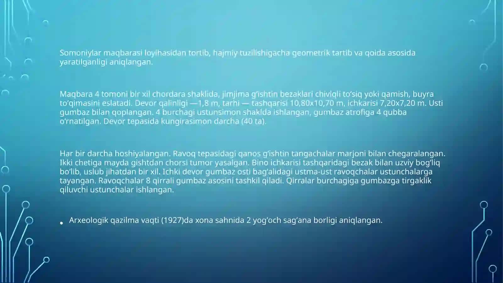 Somoniylar maqbarasi 4