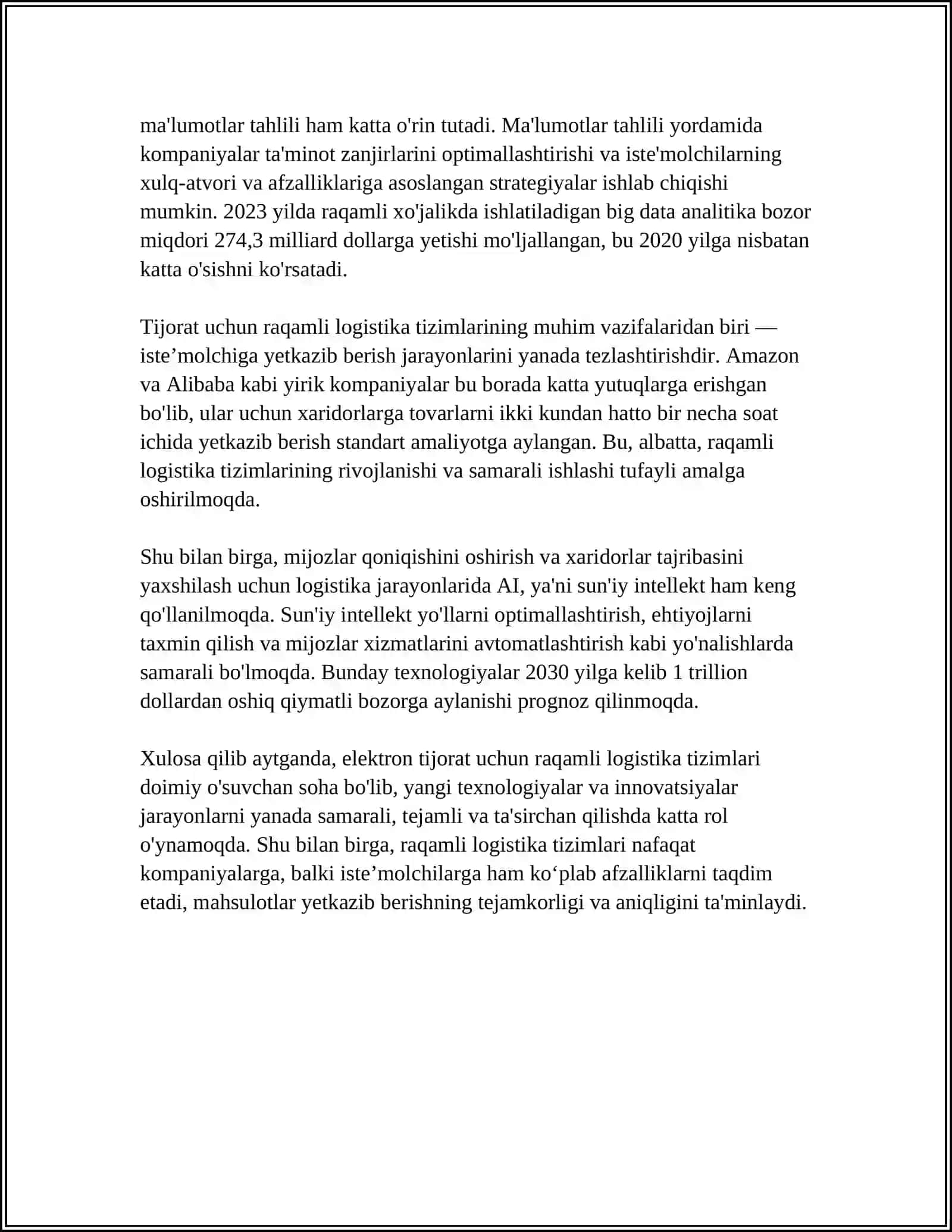 Elektron tiyorga raqamli logistika 4