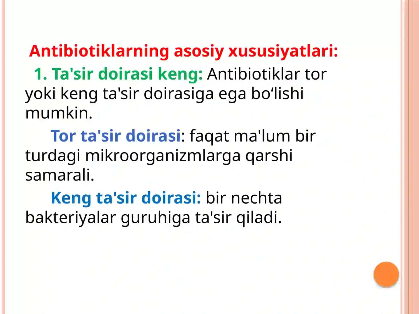 Mavzu: Bakteriyalarning antibiotiklarga chidamli shakllarini paydo bo`lish mexanizmlari haqida to'liq ma'lumot 4