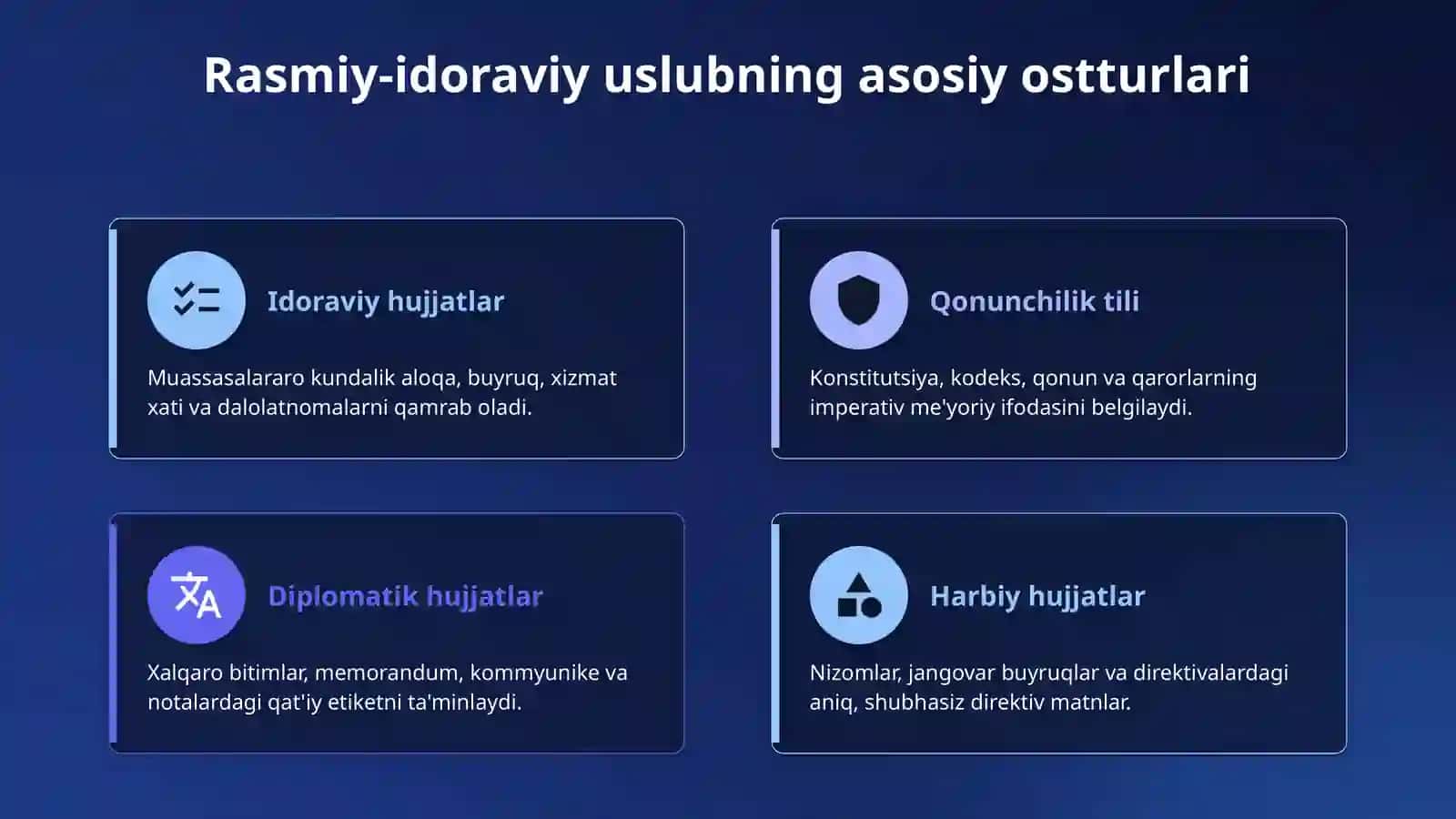 Rasmiy uslub va uning hususiyatlari 4