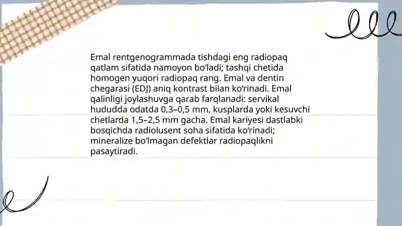 Tishlarning reytgen anatomiyasi 4