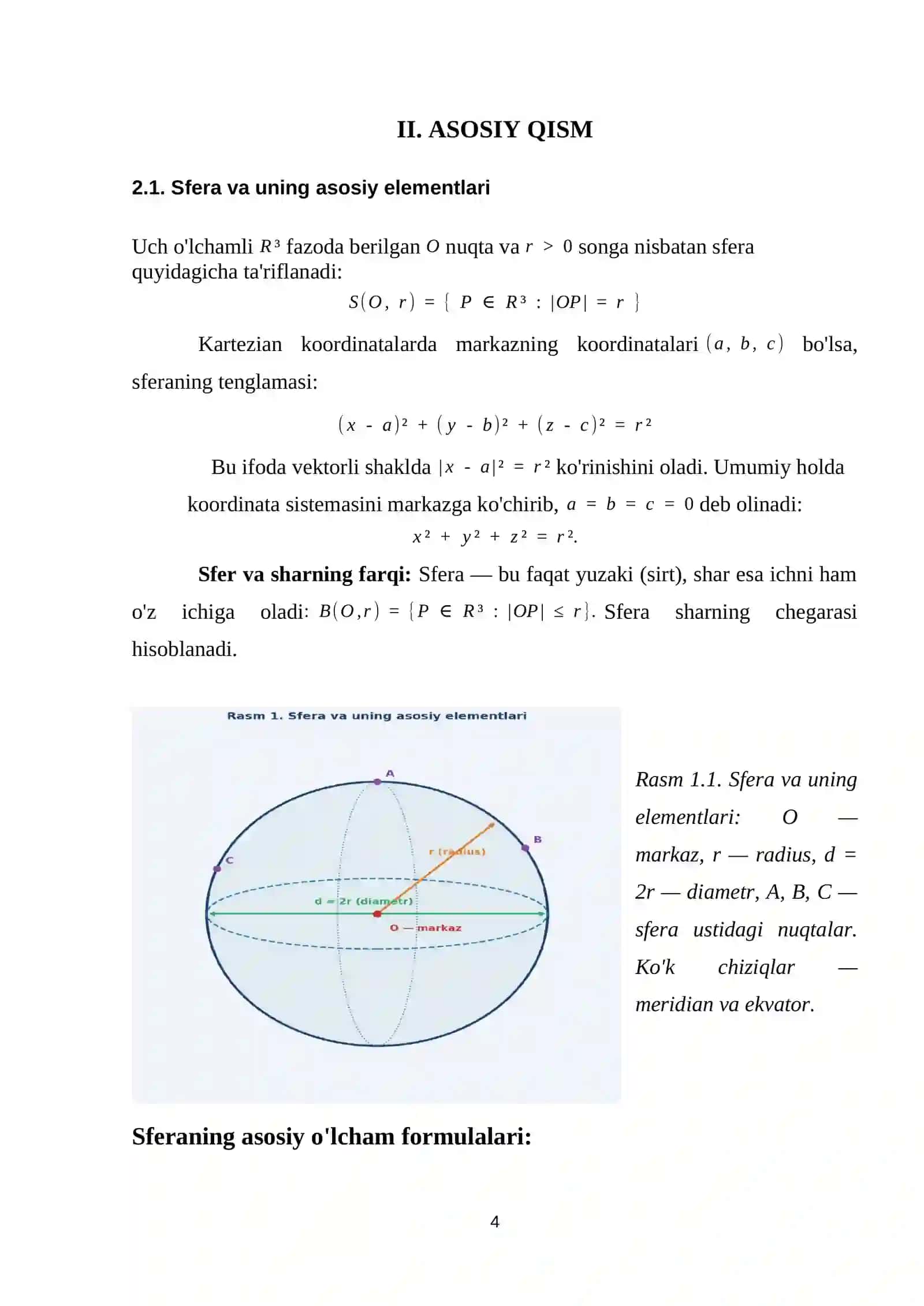 Sferik geometriya elementlari 4
