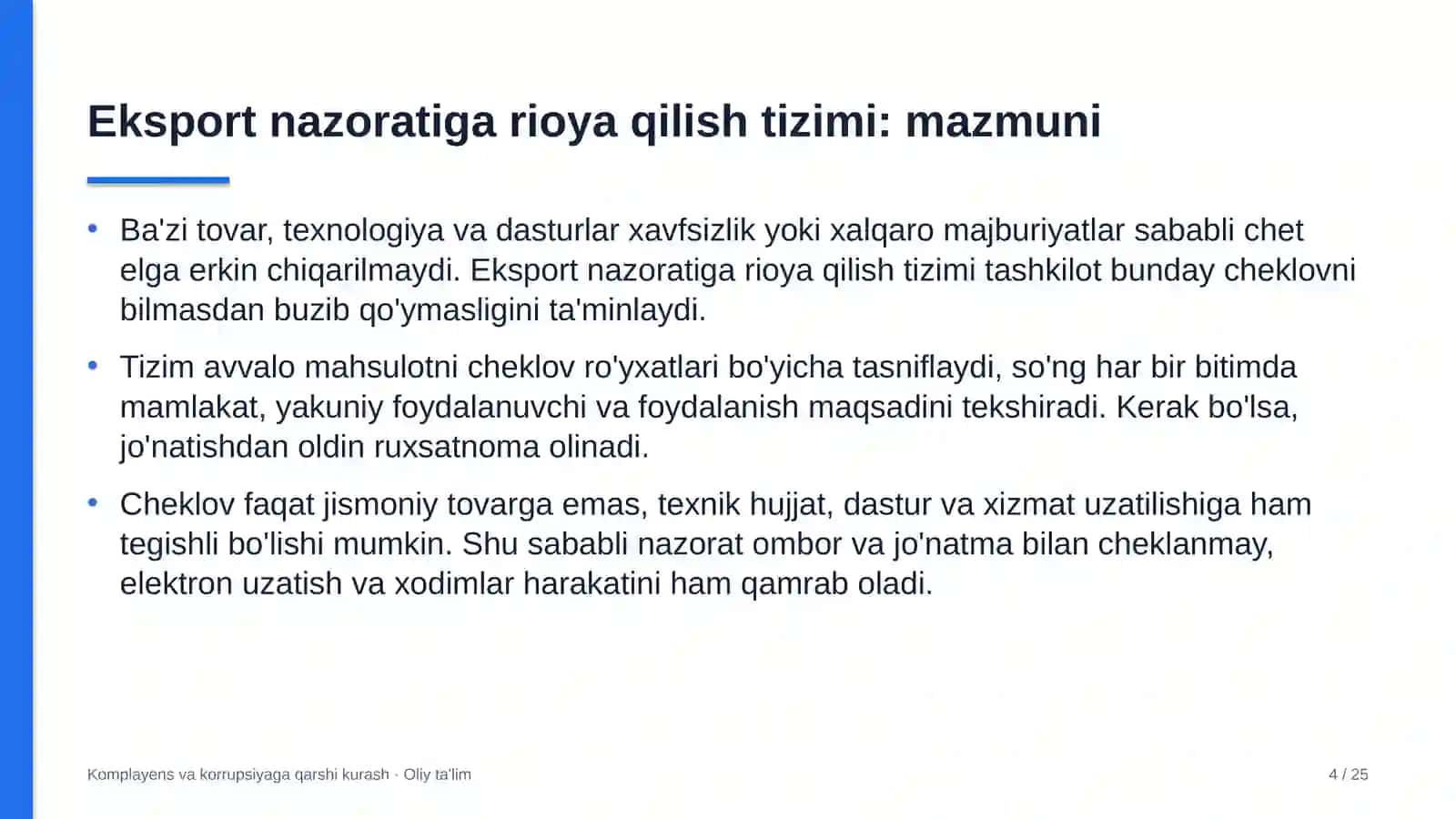 Interfeys dizayni studiyalarida eksport nazoratiga rioya qilish tizimi 4