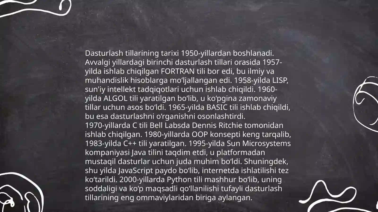 Dasturlash tillari 4