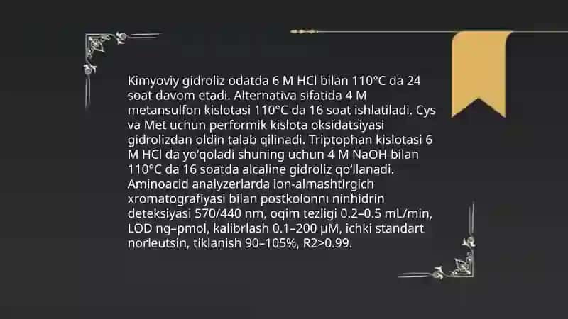 Oqsillar va peptidlarning kimyoviy tarkibi 4