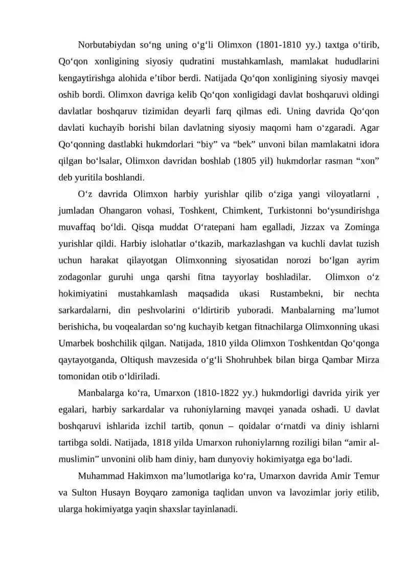 Qo‘qon xonligi davlatchiligi tarixi 4