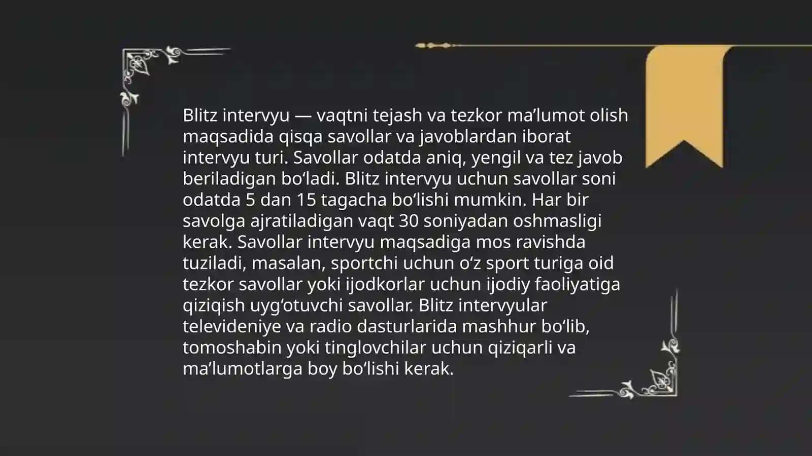 Blitz intervyu formati 4