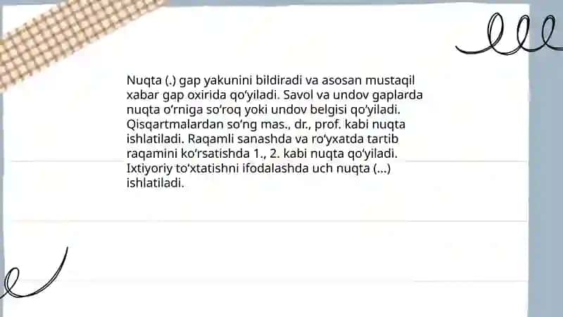 Oʻzbek tilida tinish belgilari 4