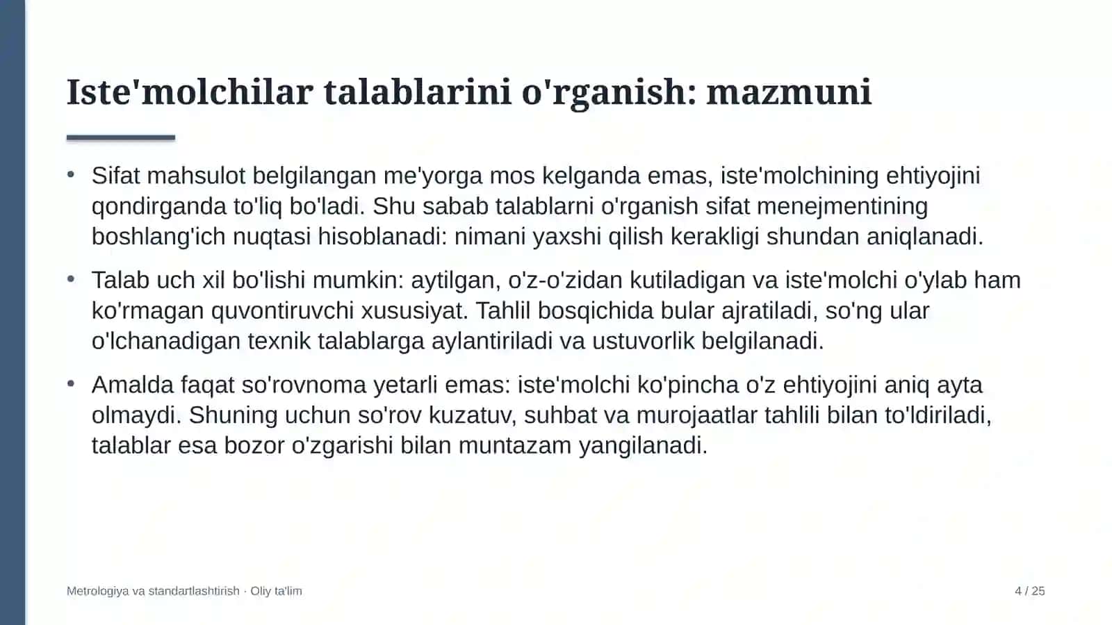 Kredit byurolarida iste'molchilar talablarini o'rganish 4