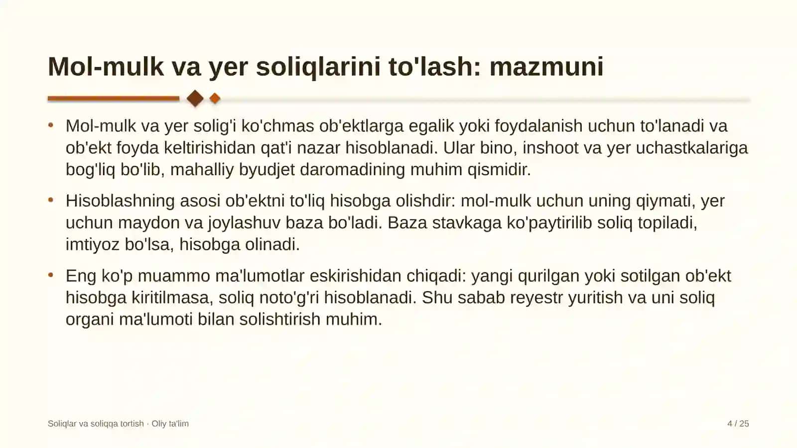 raqamli iqtisodiyotda mol mulk va yer soliqlarini to'lash 5774 4