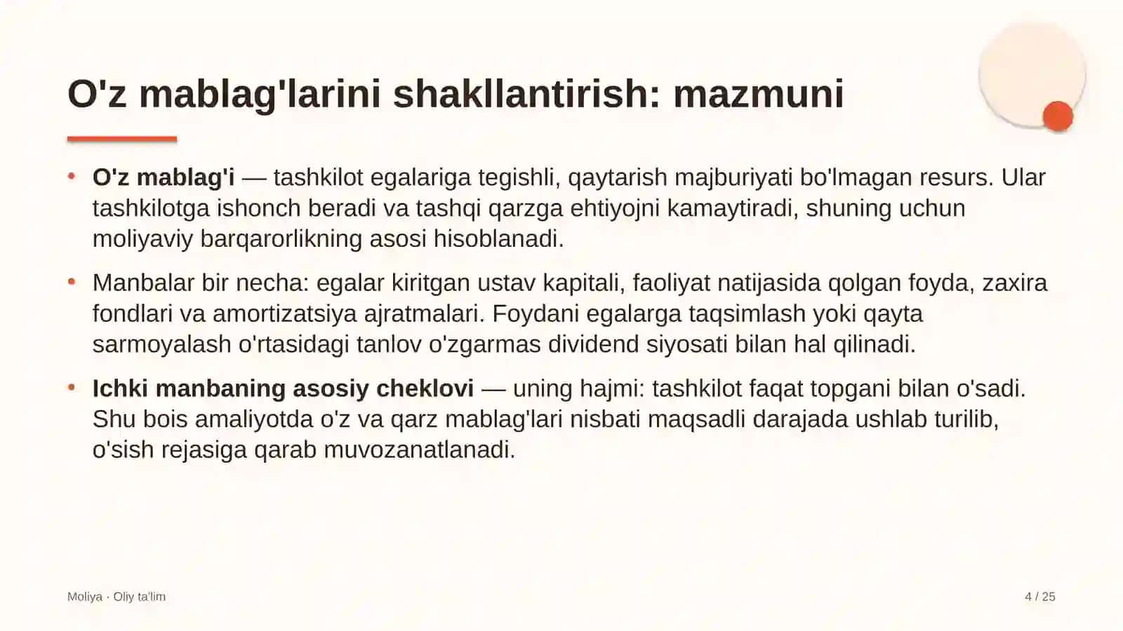 Atom energetikasida o'z mablag'larini shakllantirish 4