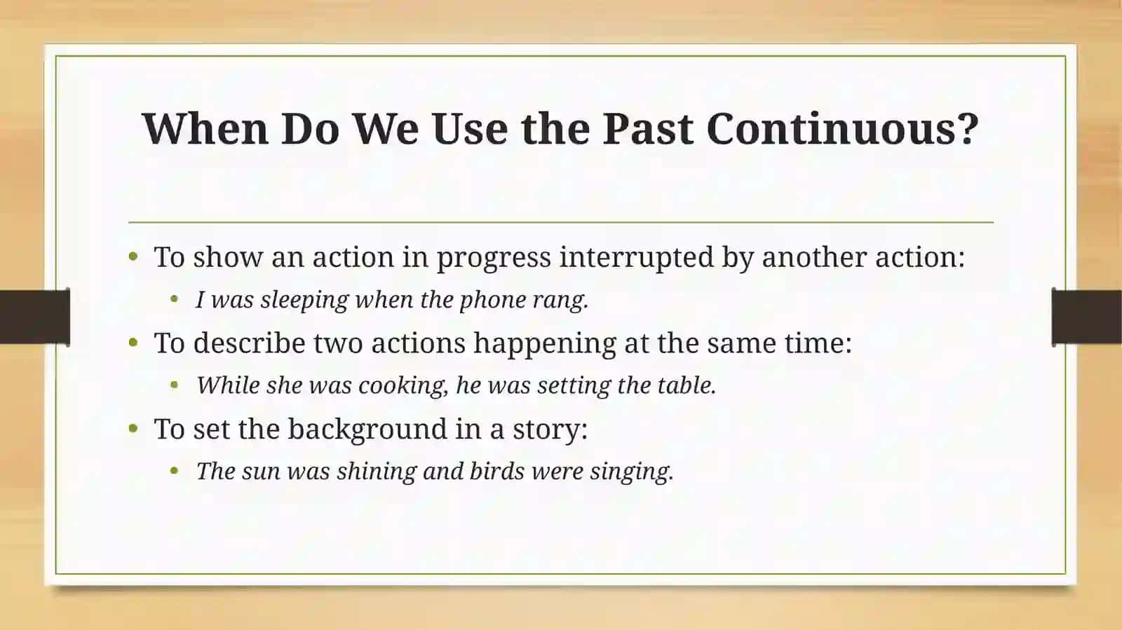 Past continuous tense 4