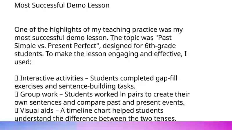 A Reflection on Teaching Experience 4