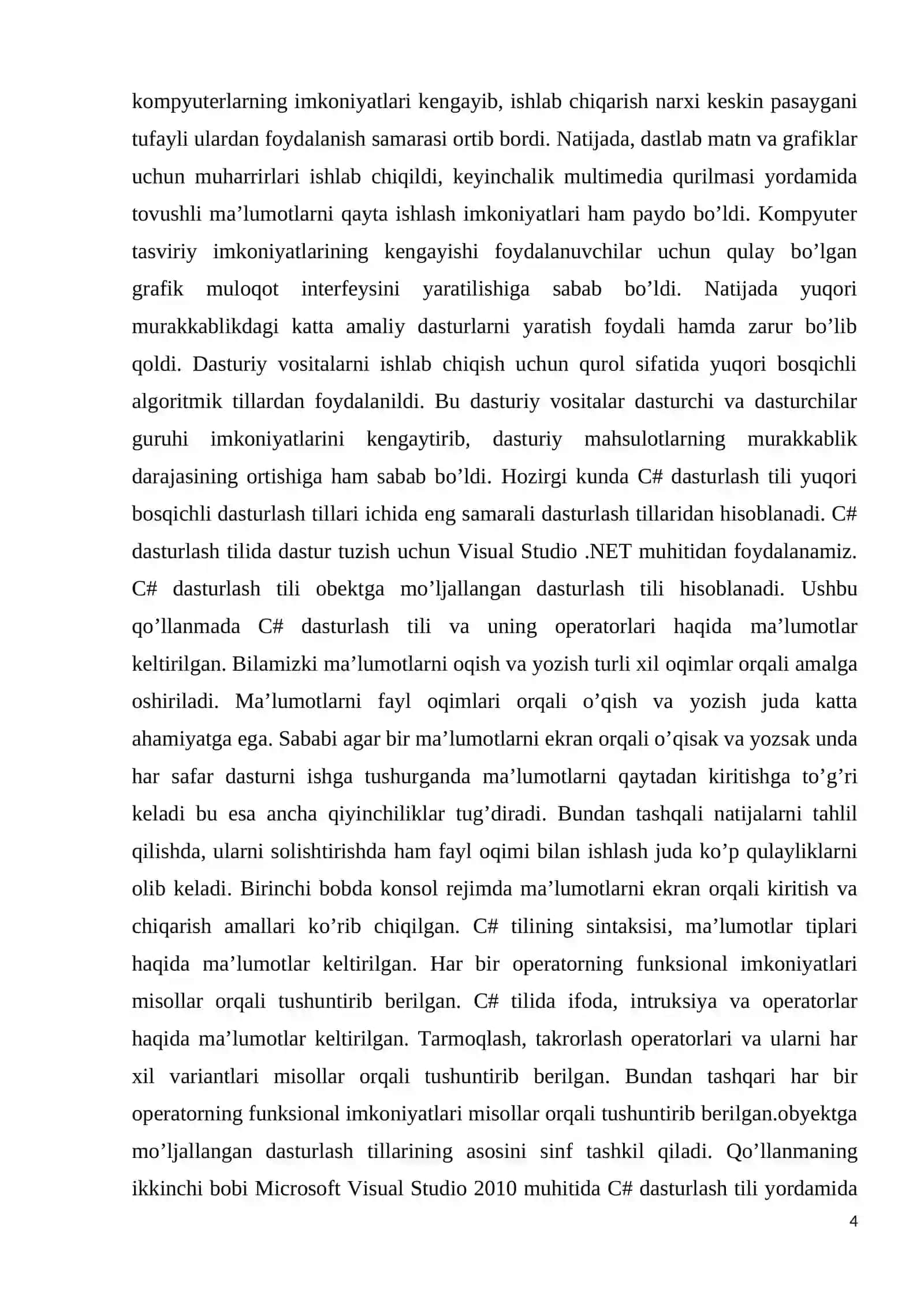 C# dasturlash tilida inkapsulyasiya 4