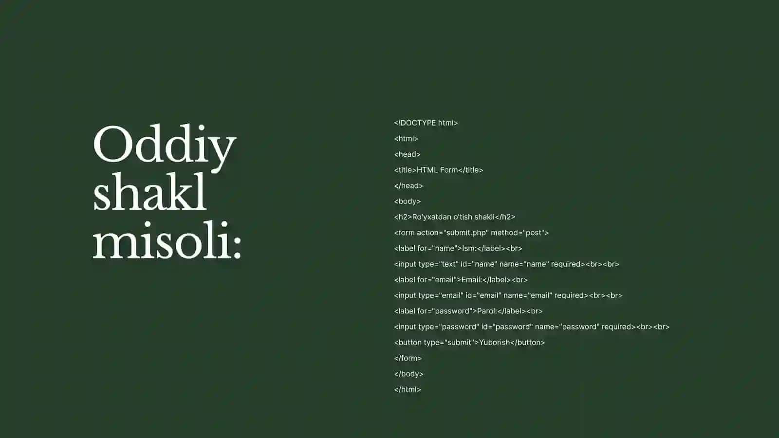 HTML Formlash 4