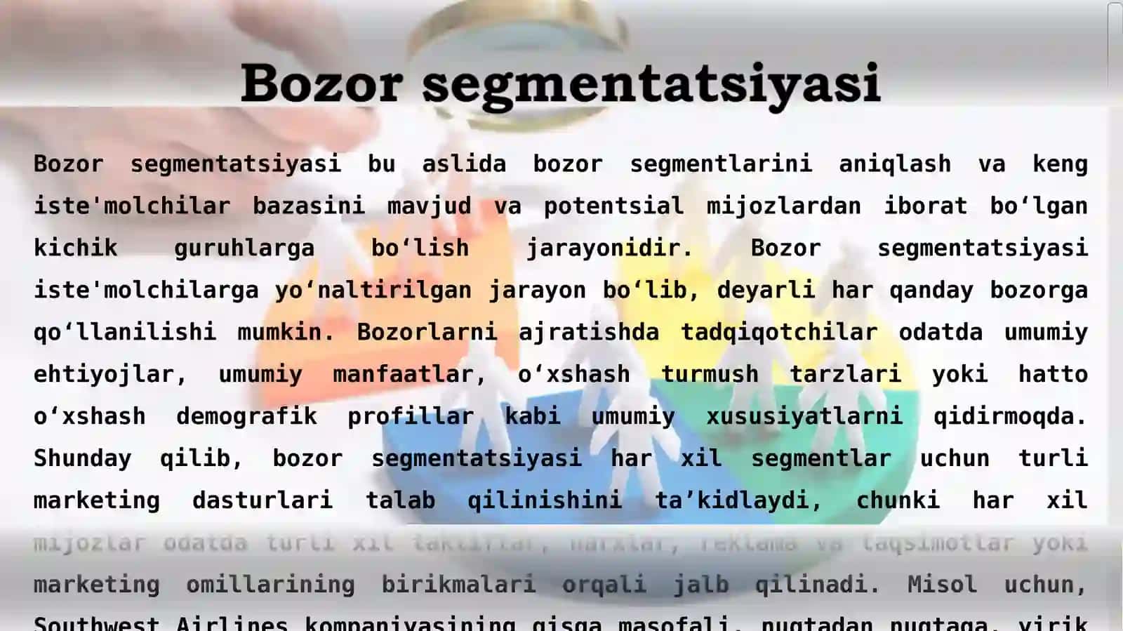 Bozor segmentatsiyasi 4