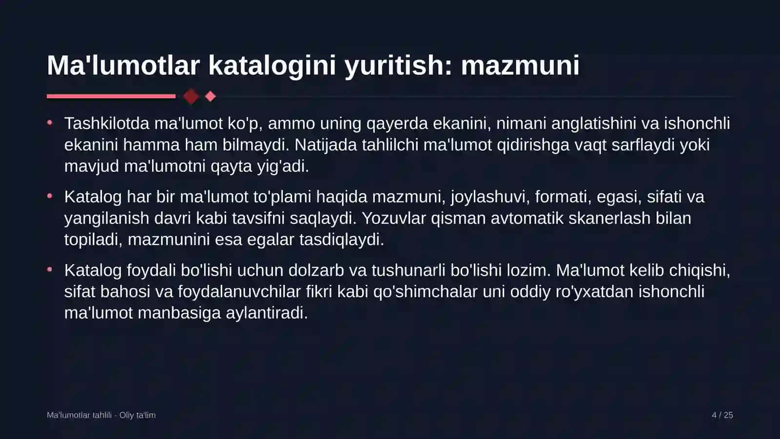 qoramolchilikda ma'lumotlar katalogini yuritish 4030 4