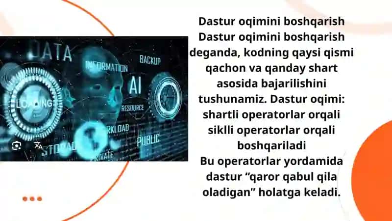 PYTHONDASTURLASH TILIDA SHARTLI VA SIKLLI DASTURLAR TUZISH 4