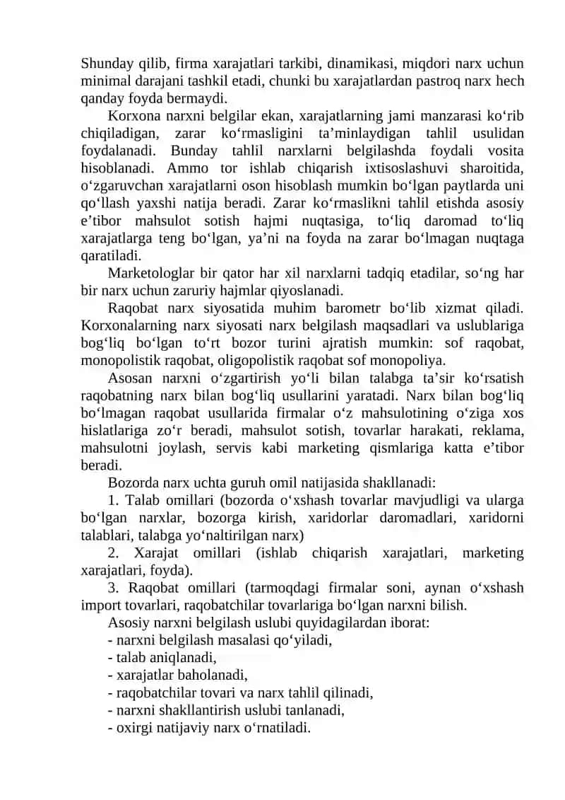 Narx siyosati 4