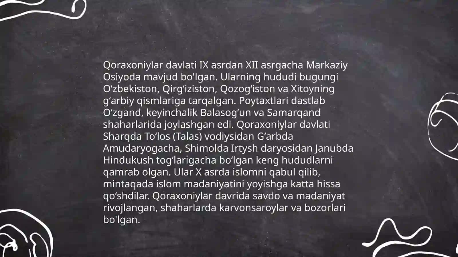 Qoraxoniylar davlati tarixi 4