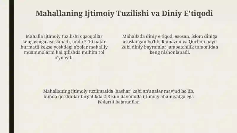 Mahalla: Tarix va Rivojlanish 4