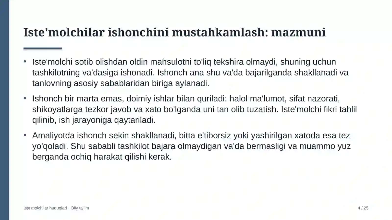 vagon depolarida iste'molchilar ishonchini mustahkamlash 4231 4