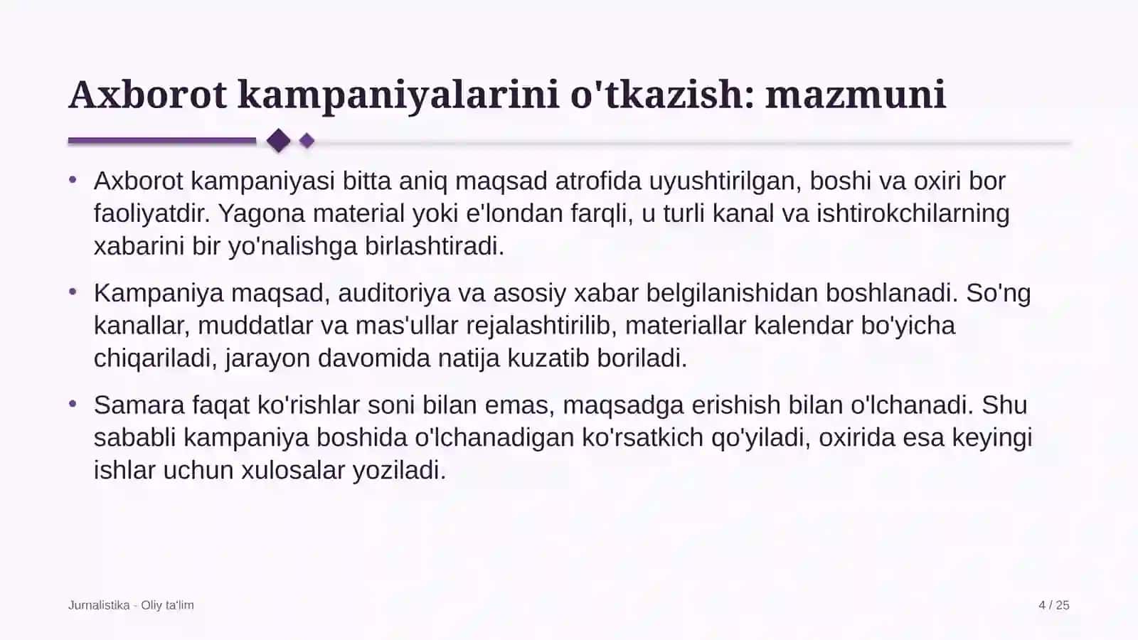 Savdoda axborot kampaniyalarini o'tkazish 4
