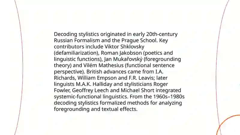 Decoding Stylistics 4