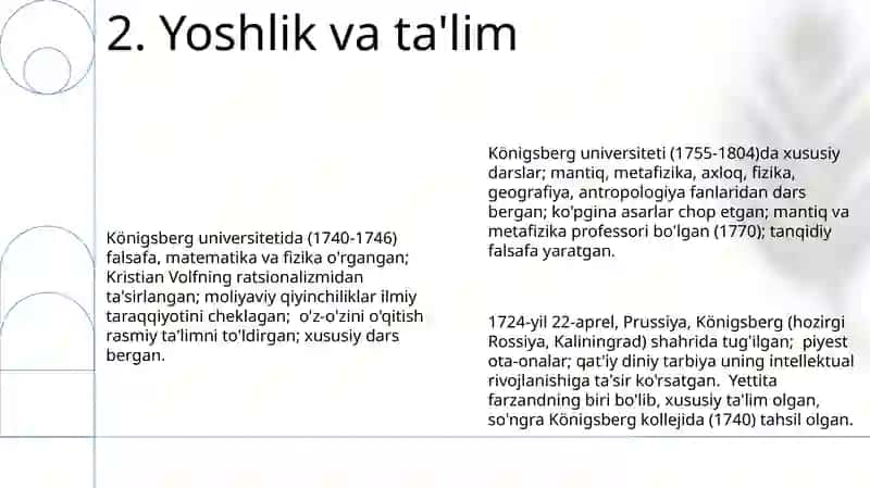 Immanuel Kant hayot yoʻli 4