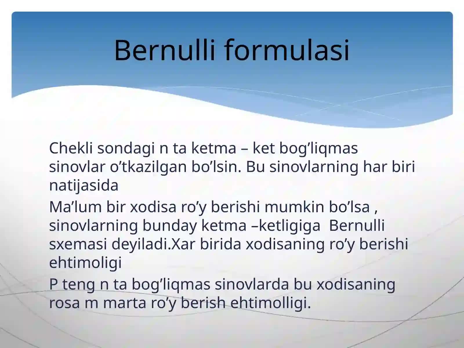 Sinashlarning takrorlanishi 4