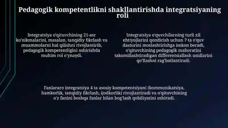 Integratsiyalashgan taʼlim mazmuni 4