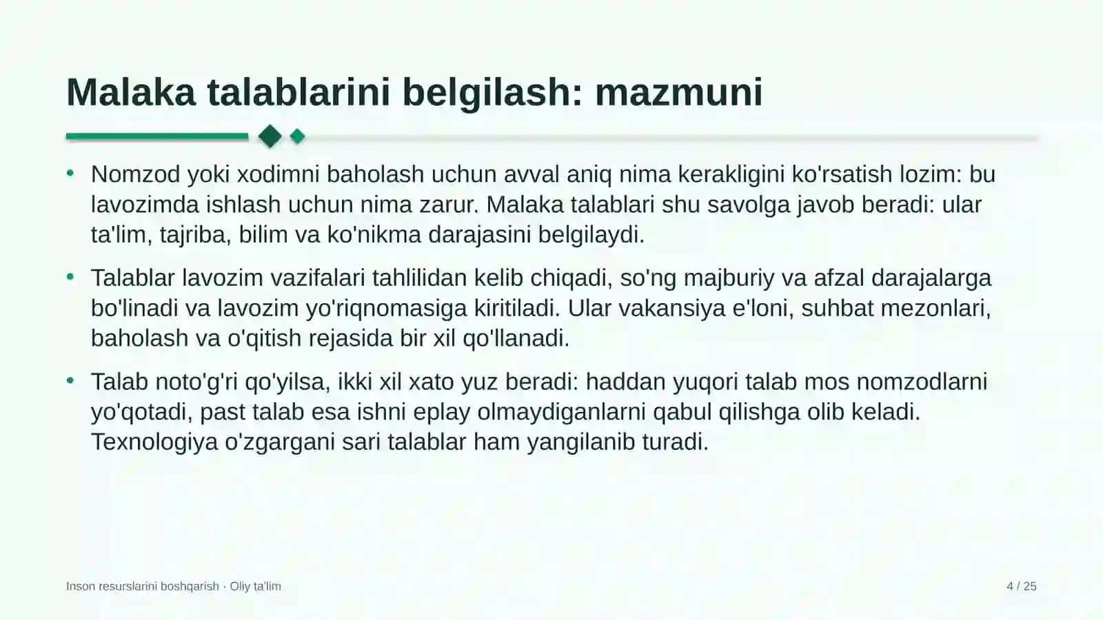 Beton zavodlarida malaka talablarini belgilash 4