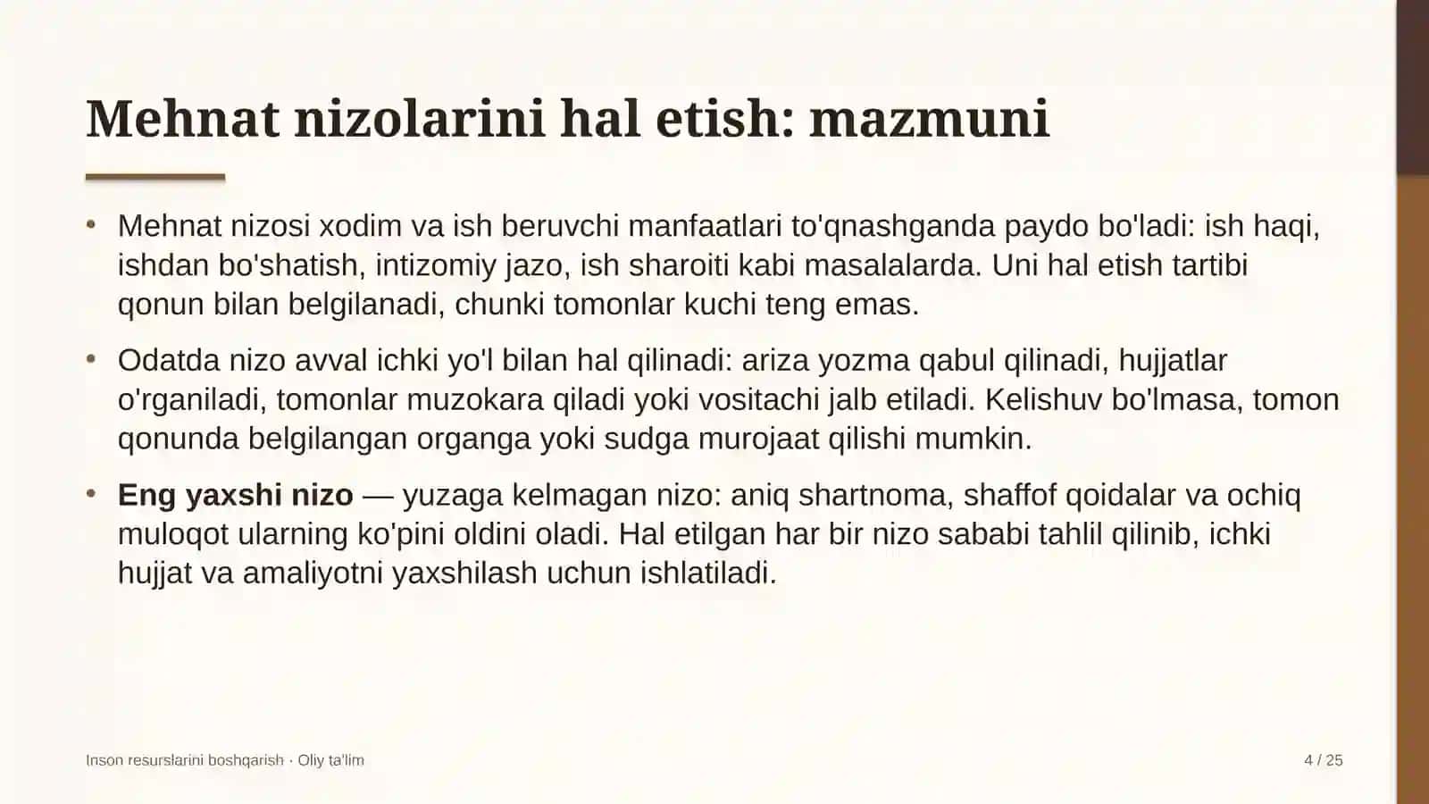 Hamshiralik ishida mehnat nizolarini hal etish 4