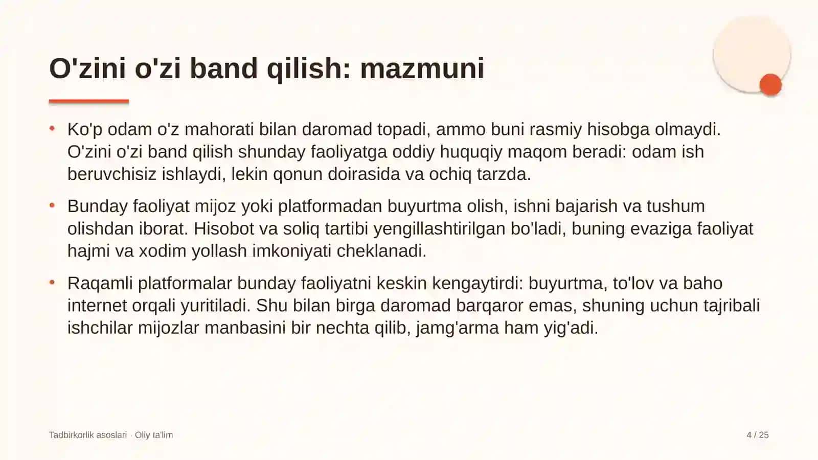 uy joy qurilishida o'zini o'zi band qilish 4942 4