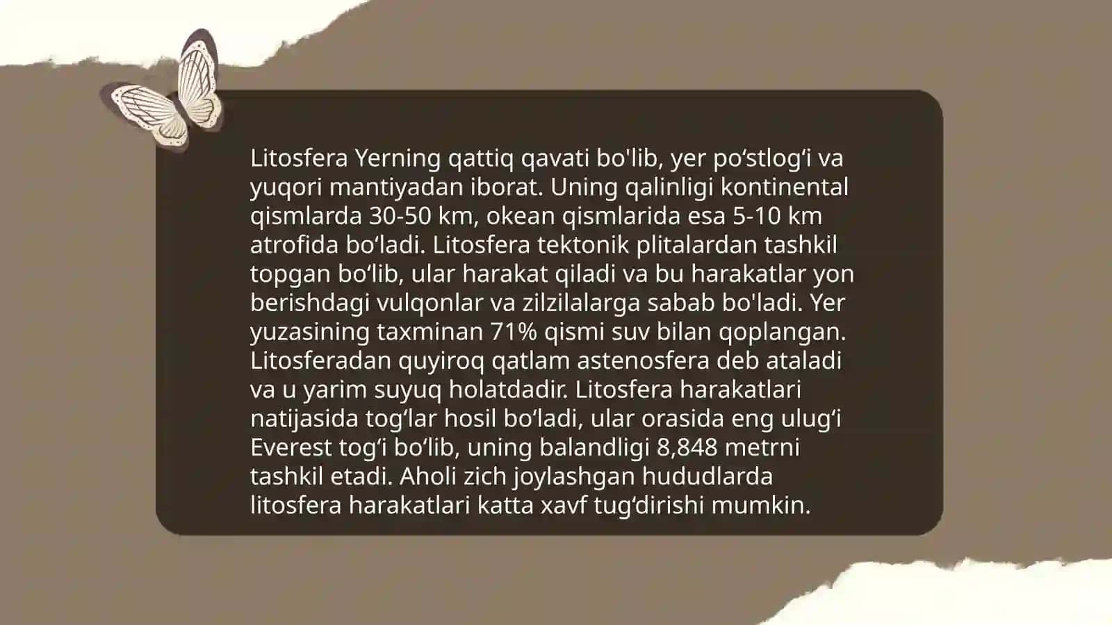 Yer sharining geografik qobiqlari va ularning joylashishi 4