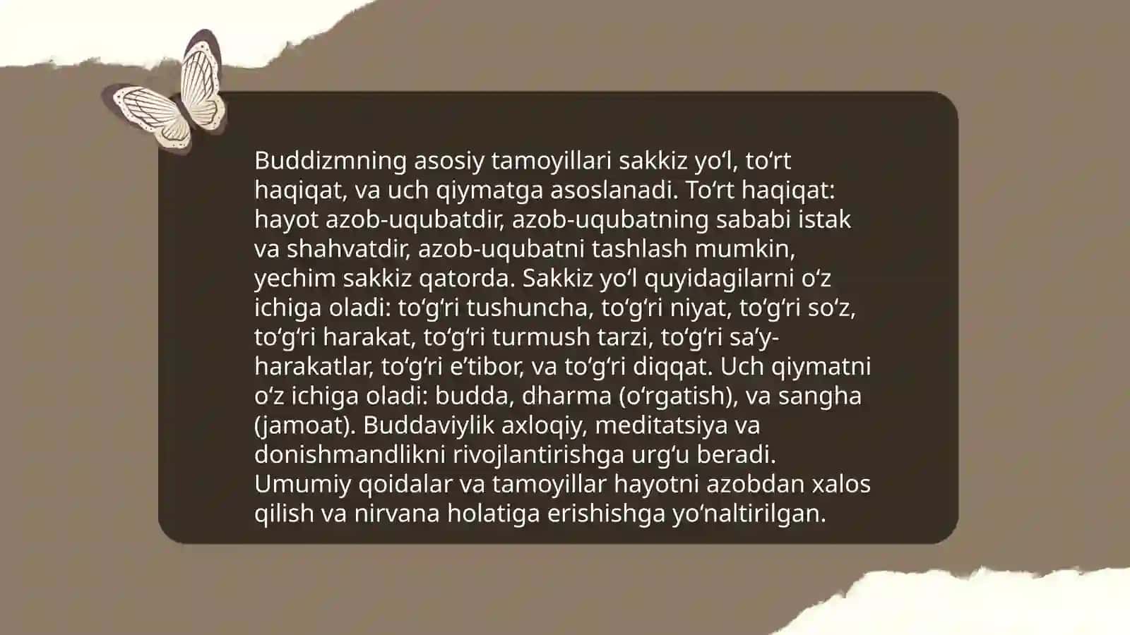 Buddaviylik dini ta'limoti va manbasi 4