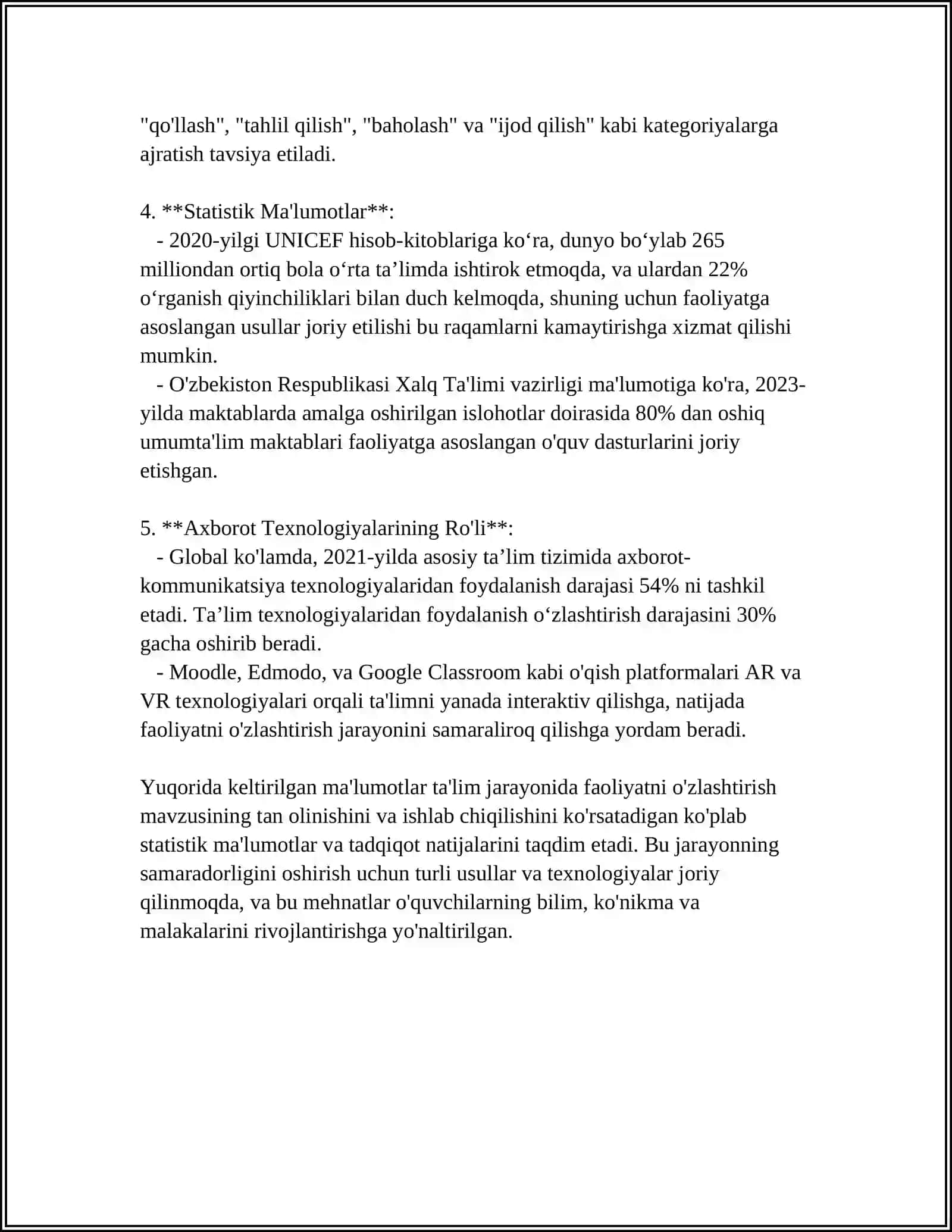 FAOLIYATNING ÒZLASHTIRILISHI VA MALAKALARNI EGALLASH 4