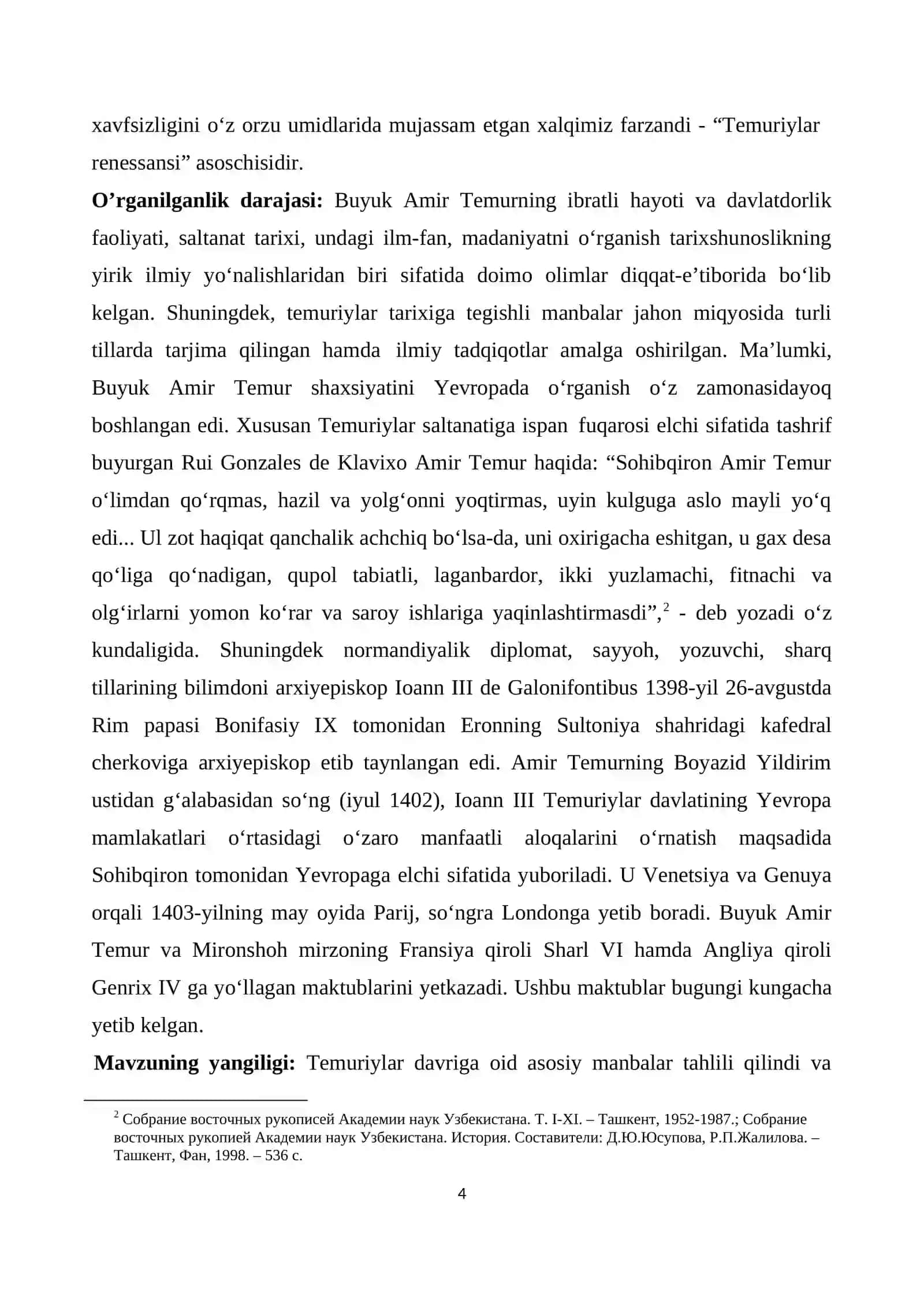 Temuriylar davriga oid muhim manbalar 4