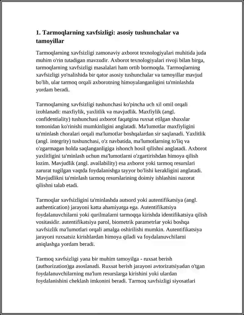TARMOQLARNING XAVFSIZLIGI 4