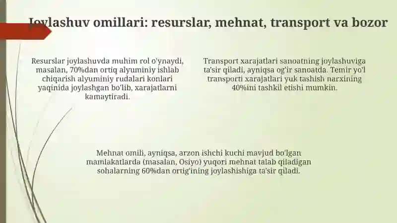 Sanoat Tarmoqlarini Joylashtirish 4