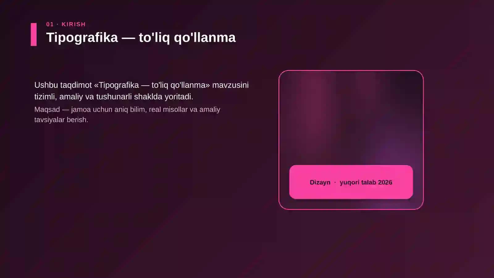 Tipografika — to'liq qo'llanma 4