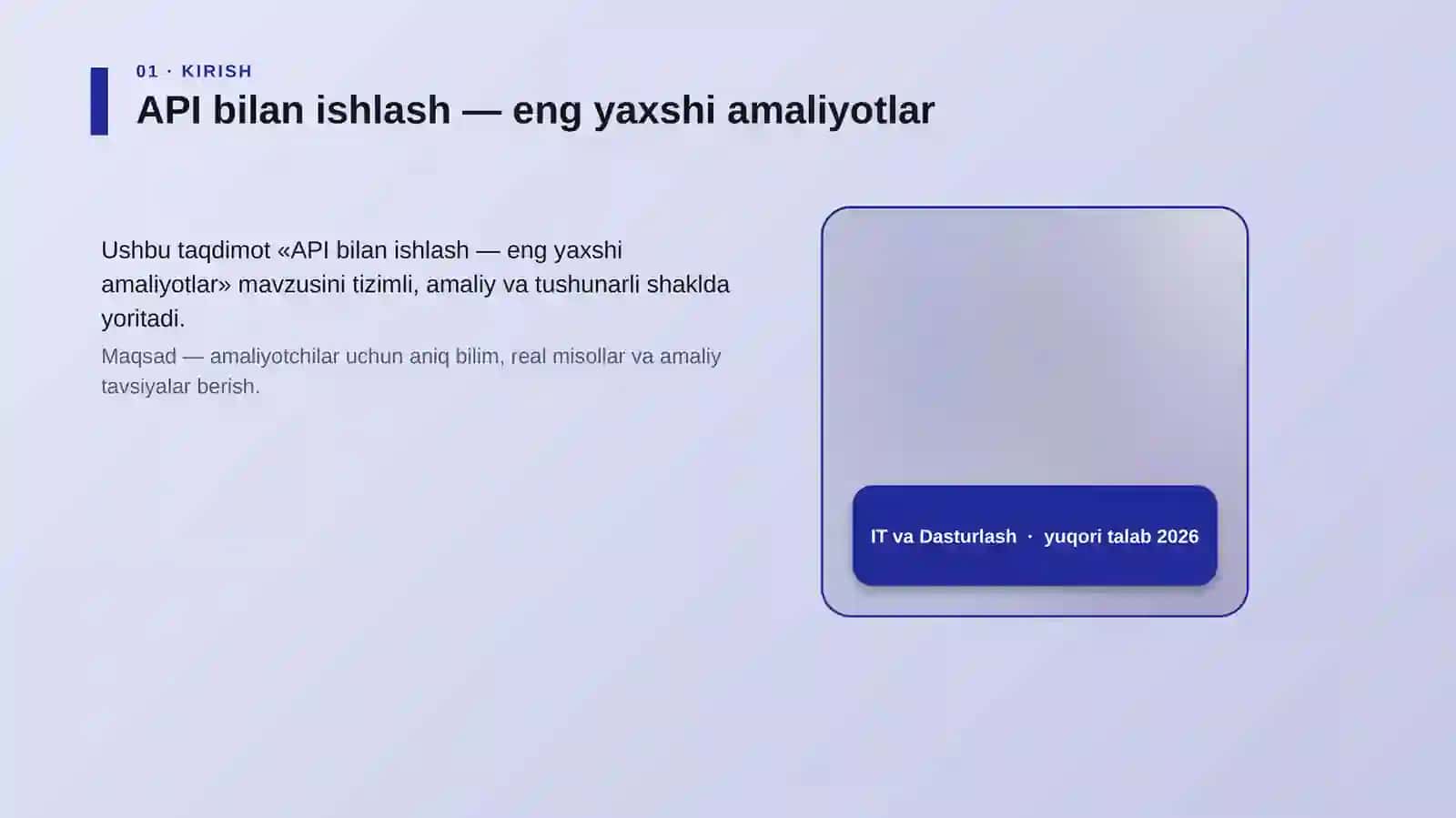 API bilan ishlash — eng yaxshi amaliyotlar 4