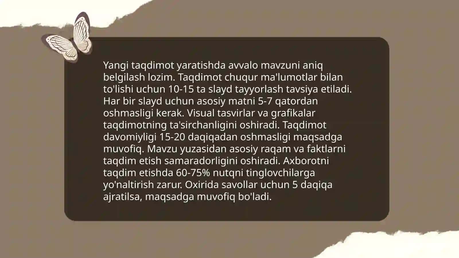 Power Point dasturida ishlashni tushuntirish 4