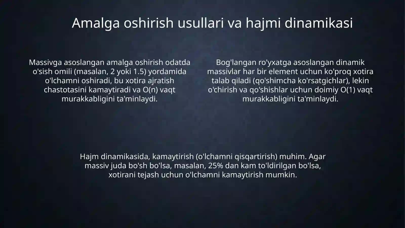 DINAMIK MASSIVLAR 4